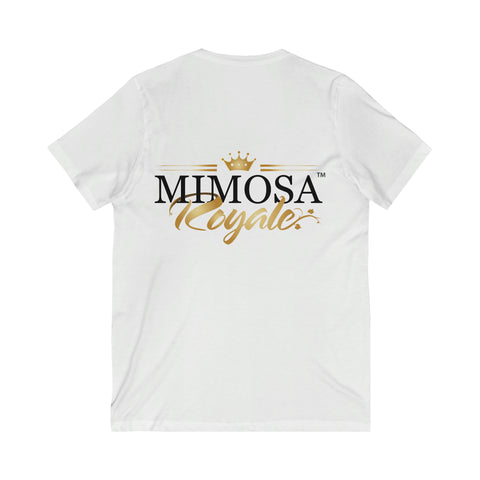 Mimosa Royale Unisex Jersey Short Sleeve V-Neck Tee