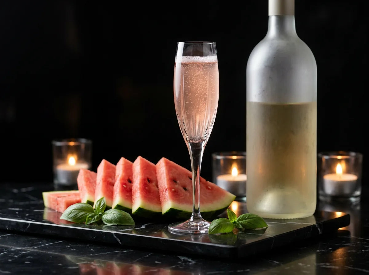 Watermelon Mimosa Cans tasting board